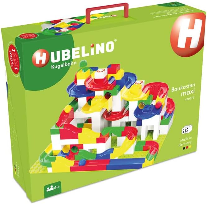 Hubelino 420572 Baukasten maxi (213-teilig) Kugelbahn, kompatibel Single, Single