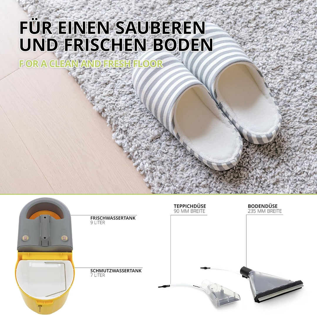 Lorito Profi Sprühextraktionsgerät Auto Polster Teppich, Reiniger Teppichreinigungsmaschine Waschsau