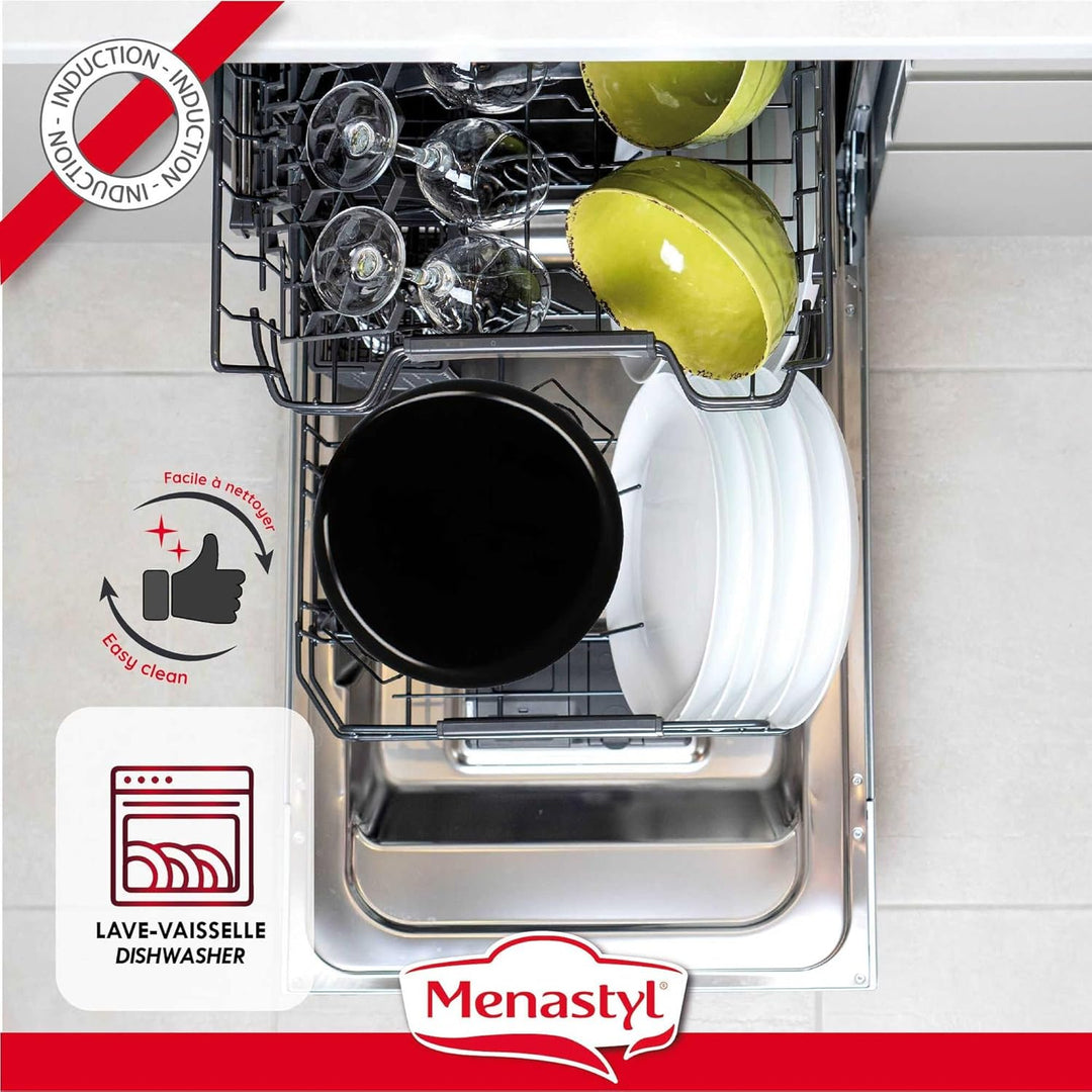Util‘Home 3645575 Fritteuse, Edelstahl, 28 cm, Schwarz