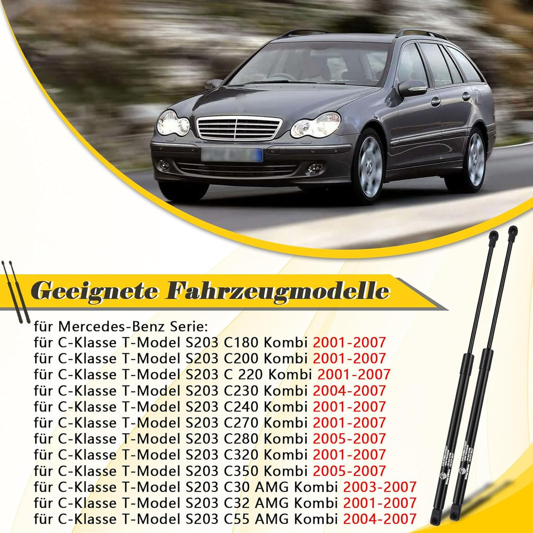 2X Heckklappendämpfer für Mercedes-Benz C-Klasse T-Model S203 180 200 220 230 240 270 280 320 350 32