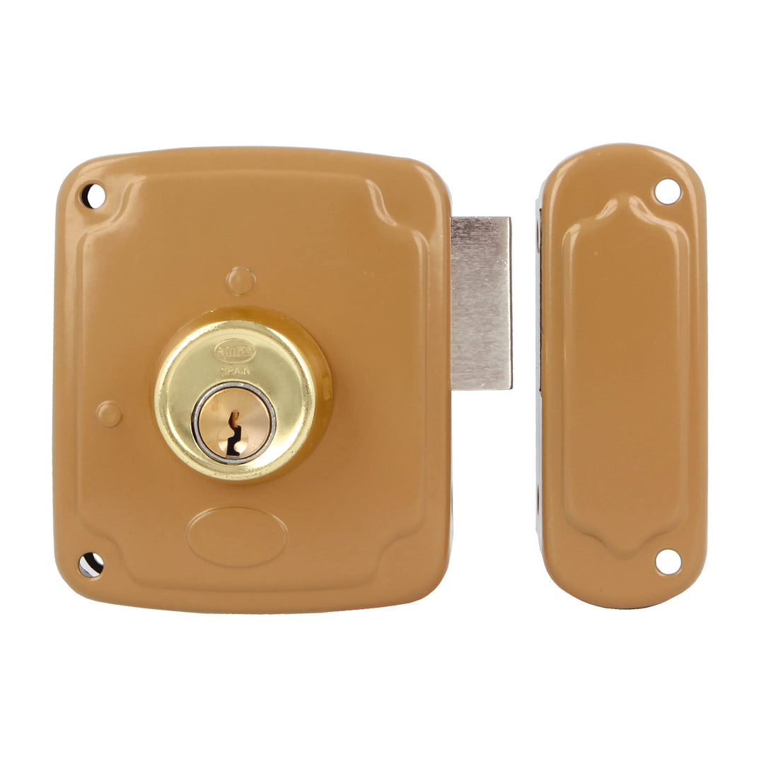 Amig - Aufschraubschloss DIN rechts mit Schliesshebel und Falle für Holztüren Mod. 72PU - 80 x 95 mm