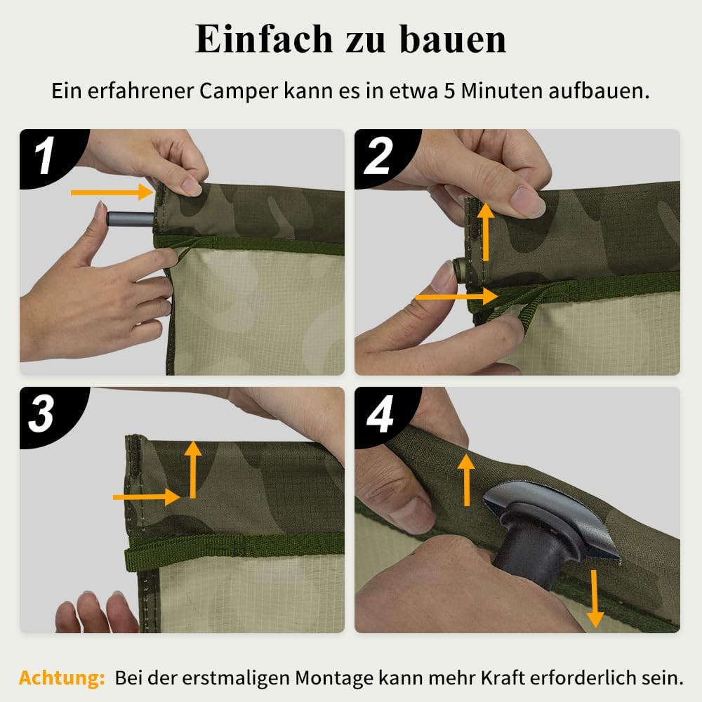 TOMOUNT Feldbett Ultraleichtes 190x70cm Camp Klappbett aus Aluminium Kompaktes Campingliege einfach