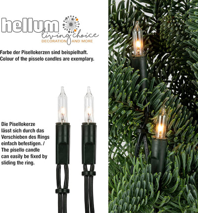 hellum Innen Lichterkette Weihnachtsbaum mit 100 bunten Lichter, Weihnachtsdeko modern grünes Kabel