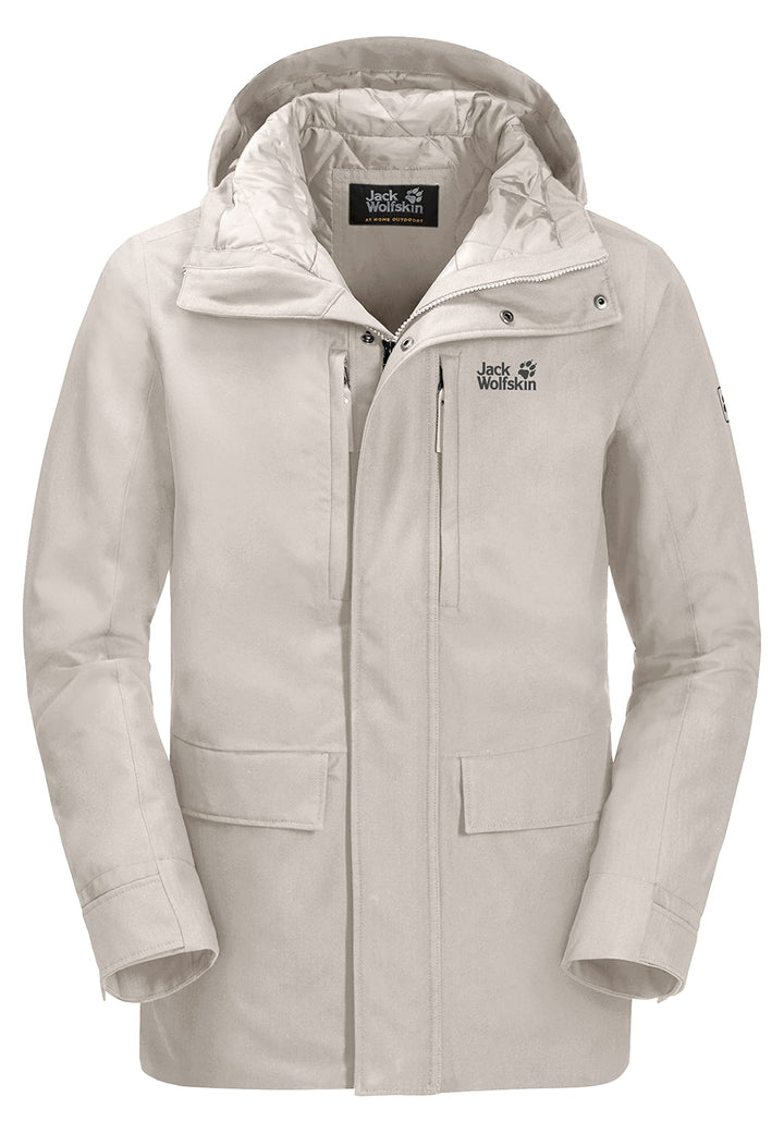 Jack Wolfskin Herren West Coast Jacket Wetterschutzjacke XXL Winter Pearl, XXL Winter Pearl
