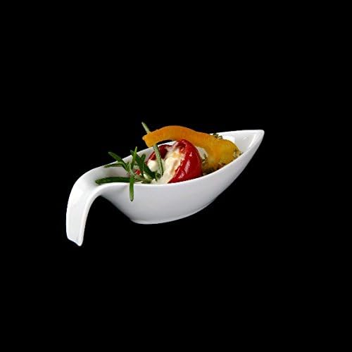 Holst Porzellan BAT 112 Henkel Schale 12 cm Schiffchenform Bateau Switch, weiss, 12.4 x 4.1 x 3.1 cm