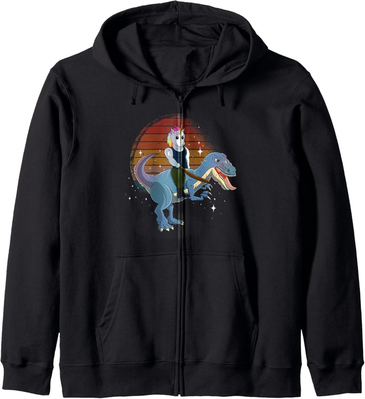 Einhorn, Dinosaurier, T Rex - Weihnachtsgeschenk Kapuzenjacke