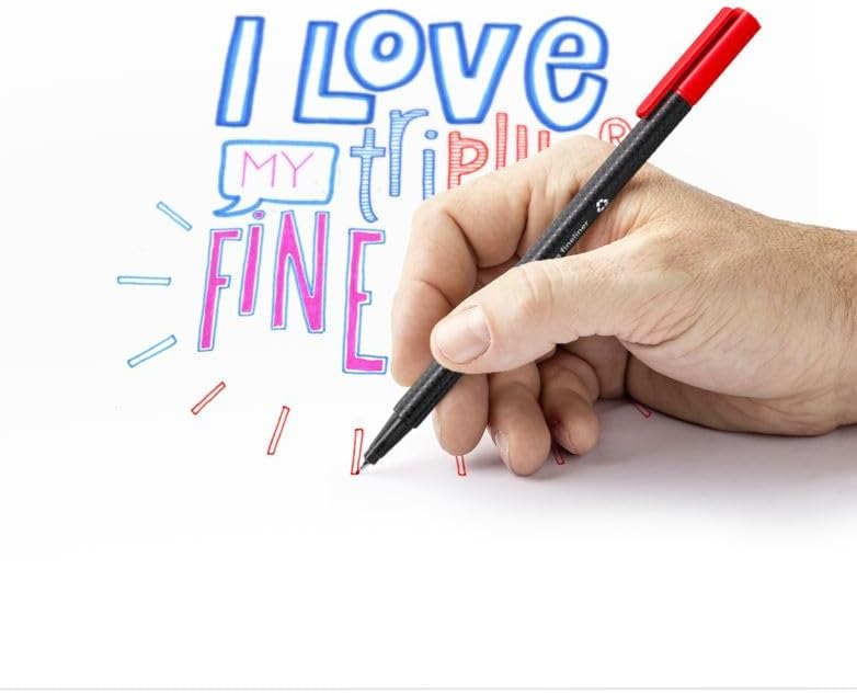 STAEDTLER triplus 334 SB20 Fineliner, dreikant, Set mit 20 brillanten Farben, sortiert S-Box sortier