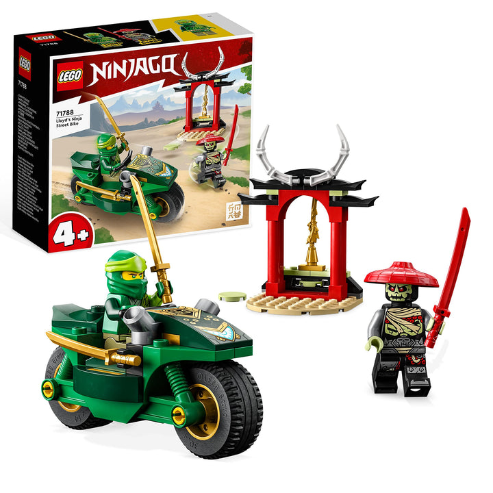 LEGO NINJAGO Lloyds Ninja-Motorrad, Spielzeug für Anfänger mit 2 Minifiguren: Lloyd und Skelett-Wäch