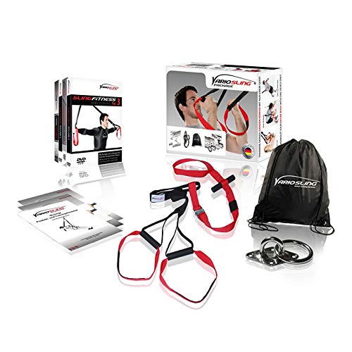 Sling Trainer Schlingentrainer Model 2021 mit Türanker, rot schwarz VS-03