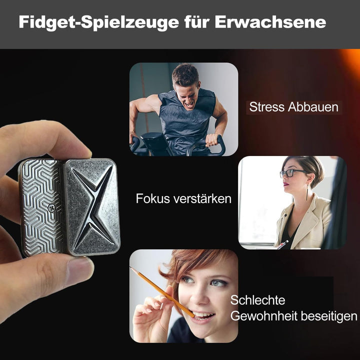Vitoki Metall-Fidget-Slider für Erwachsene, magnetisches Fidget-Spielzeug mit All-Slide zur Linderun