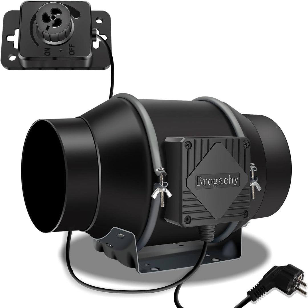Brogachy 150mm Regelbar Rohrventilator mit Dreiphasiger EC-Motor, Abluftventilator mit 65 W und 684