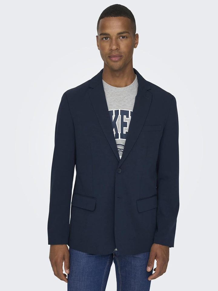 Only &amp; Sons Male Blazer -ONSEVE Blazer | Blazer 48 Navy Blazer, 48 Navy Blazer