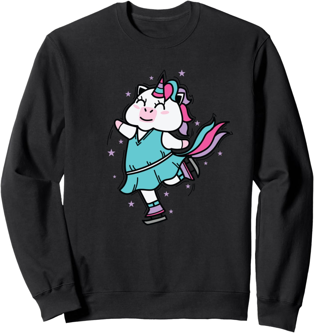 Einhorn Schlittschuhe Mythical Creature Sports Sweatshirt
