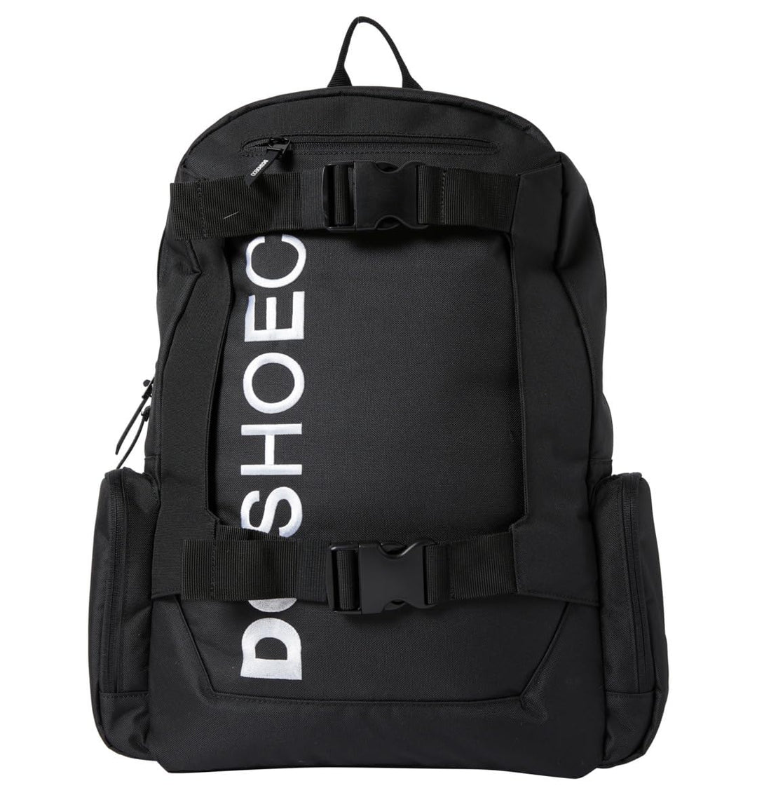 Dc shoes Chalkers 4 Rucksack für Skate, hohe Qualität, mit Taschen und Fliegen, 28 Liter Schwarz/Wei