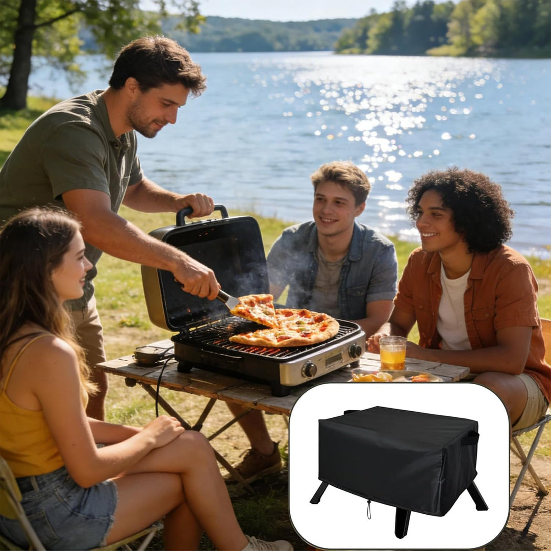 17-Zoll Staubschutzhaube Pizzaofen Abdeckung kompatibel mit Cozze 90347 XXL Gas Pizza Ofen Wasserdic