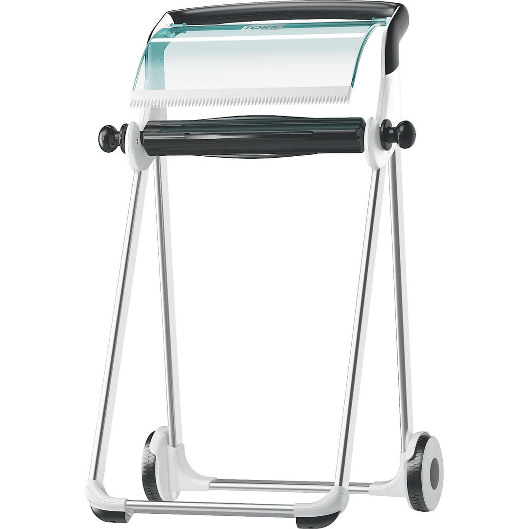 Tork Bodenständer für Wischtuchrollen Weiss und Türkis W1, Mobil, Performance Linie, 652000 Spender,