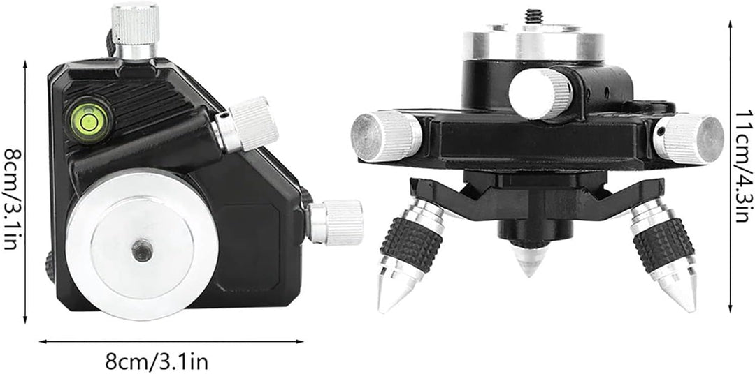 Level Stativ, 360-Grad-Standard-Stativhalterung Aluminiumlegierung 360°-Nivellierungsbasis Drehbarer