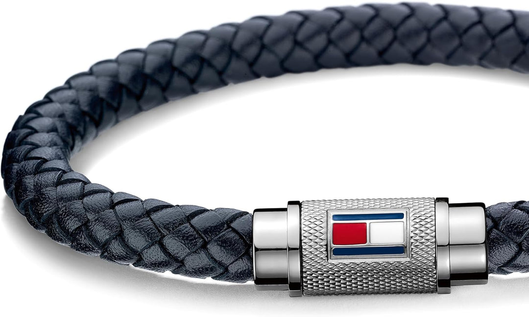 Tommy Hilfiger Jewelry Armband für Herren aus Leder Marinblaues - 2701000 Single, Single