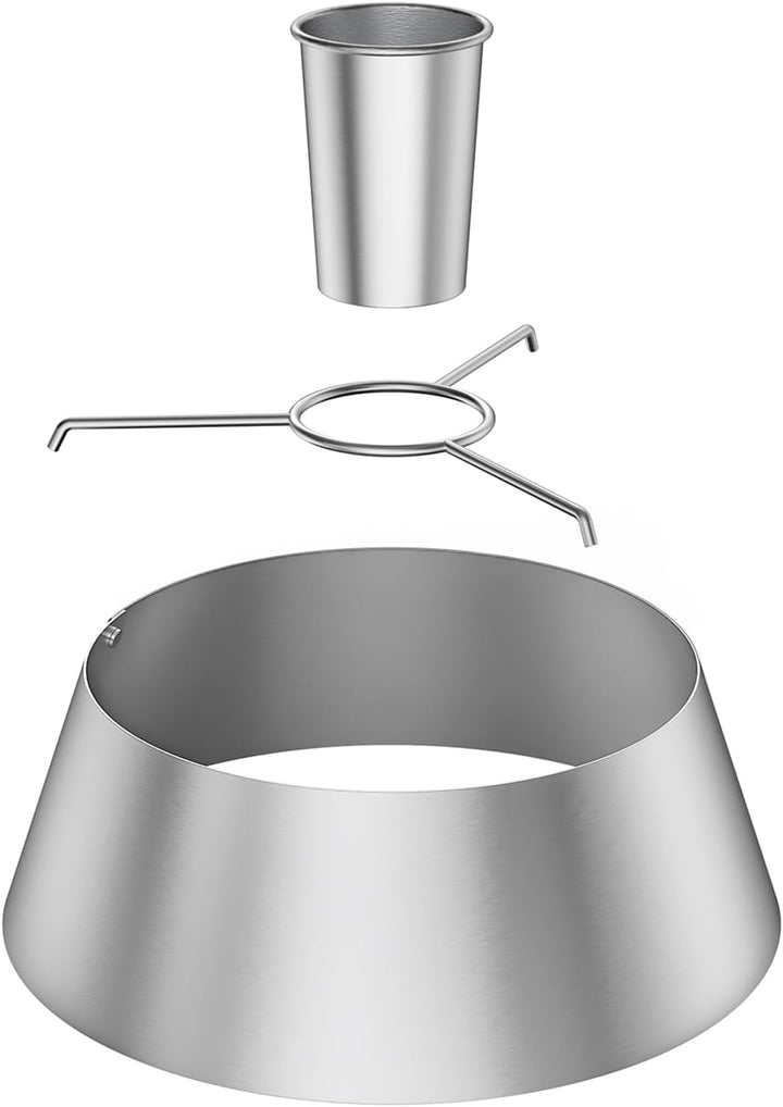 Onlyfire Kohlekorb Edelstahl mit Wasserbehälter, Holzkohlekörbe für Weber 47cm, 57cm, 67cm Kugelgril