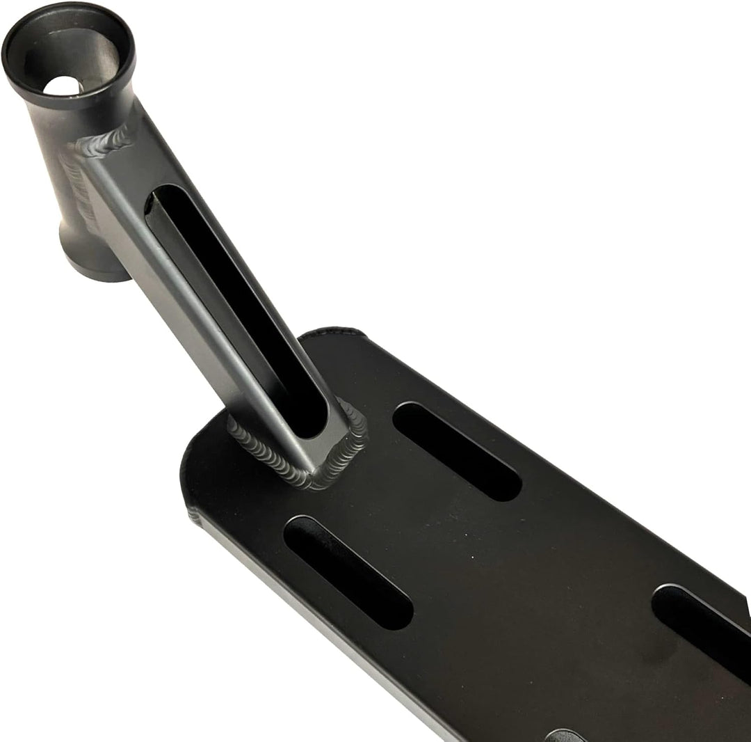 Longway Kaiza V3 Stunt-Scooter Park Deck 480mm 1080g leicht + Fantic26 Sticker Schwarz, Schwarz