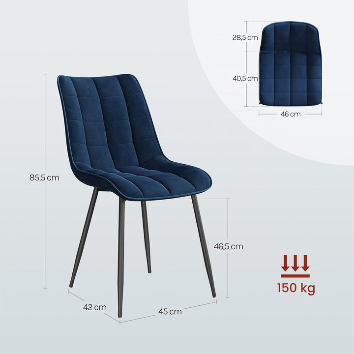 WOLTU 4 x Esszimmerstühle 4er Set Esszimmerstuhl Küchenstuhl Polsterstuhl Design Stuhl mit Rückenleh