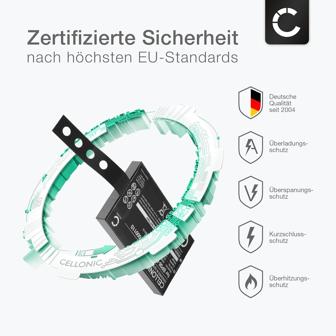 CELLONIC, Barcode-Scanner Akku kompatibel mit Datalogic Memor X3, Memor NFP (1100mAh, 3.7V) 1x 1100
