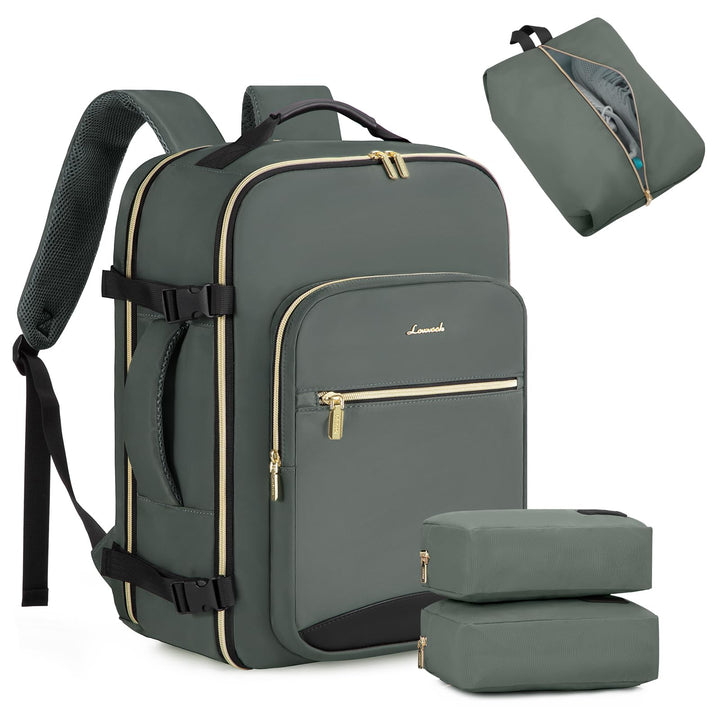 LOVEVOOK Handgepäck Rucksack Flugzeug, 40L Gross Reiserucksack Damen Kofferrucksack, Wasserdicht Rei