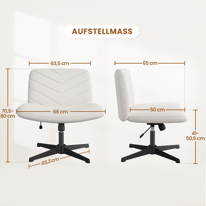Yaheetech Bürostuhl, Ergonomischer Schreibtischstuhl mit breitem Sitzkissen, Höhenverstellbar Drehst
