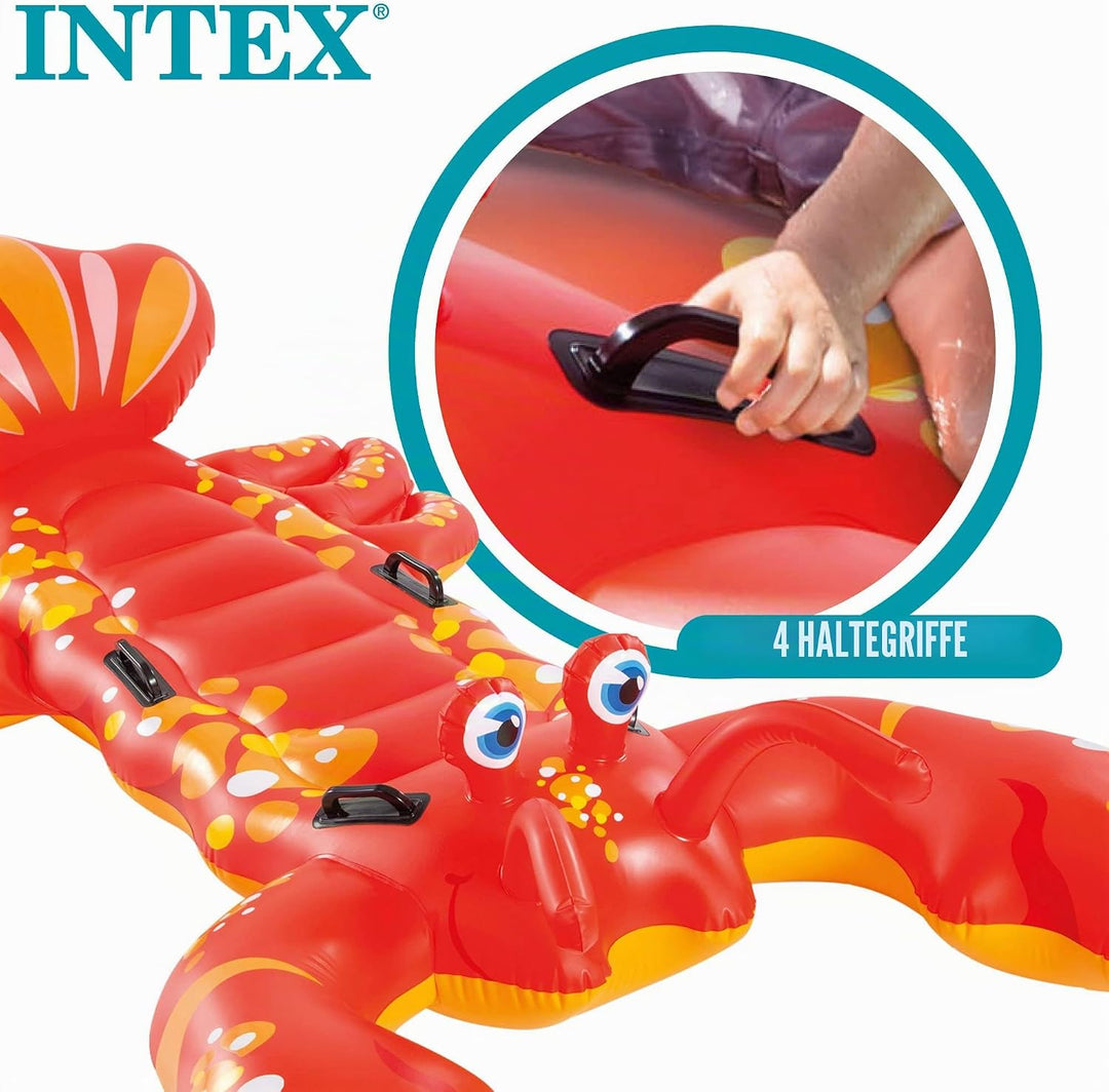 Intex 57528NP - Aufblasbares Reittier Hummer, Vinyl, Rot, 213x137 cm, Rot