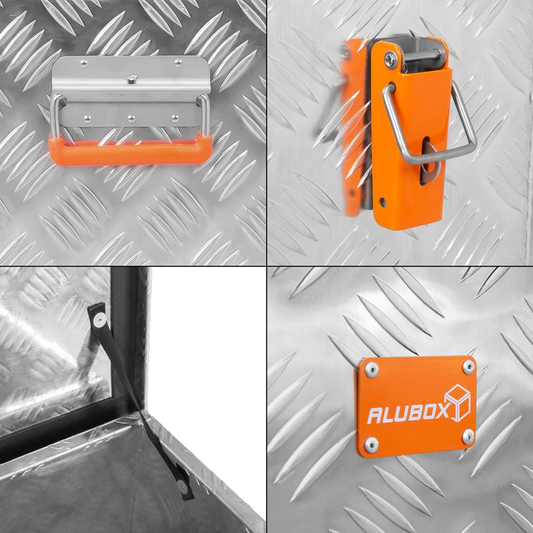 alubox Werkzeugkiste Riffelblech ABX-RL86 Aluminium 1,5mm Werkzeugkiste leicht und robust 86 Liter -