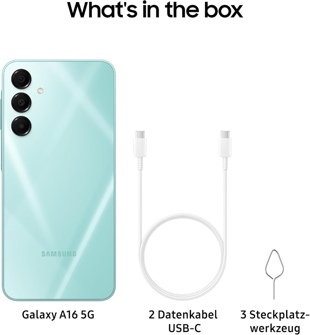 Samsung Galaxy A16 5G Smartphone ohne Vertrag, Handy mit Android, 50-MP-Hauptkamera, 16,91 cm / 6,7"