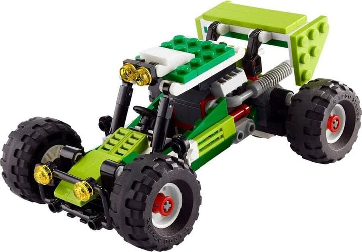 LEGO 31123 Creator 3-in-1 Geländebuggy, Quad, Kompaktlader, Spielzeug-Fahrzeuge für Kinder ab 7 Jahr