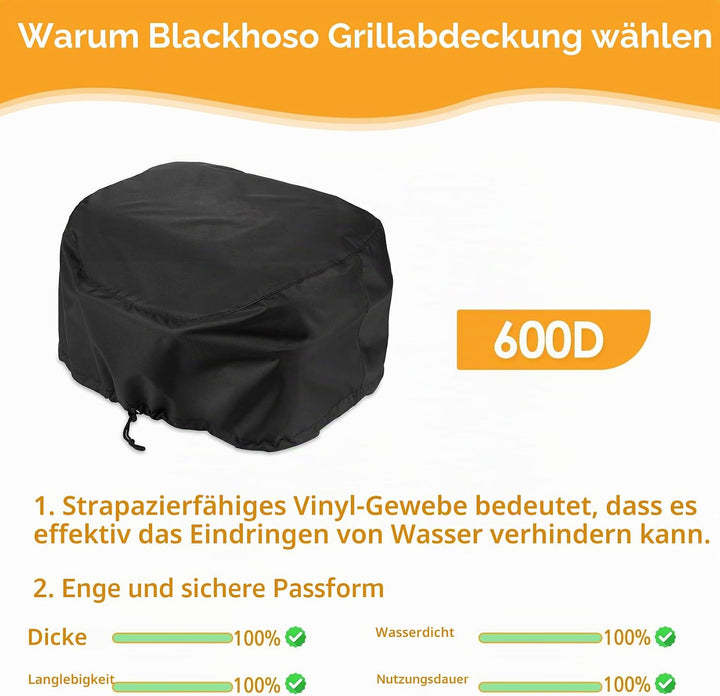 Grillabdeckung für Weber Lumin Elektrogrill, Lumin Compact Grill, 600D Heavy Duty Wasserdicht UV-bes