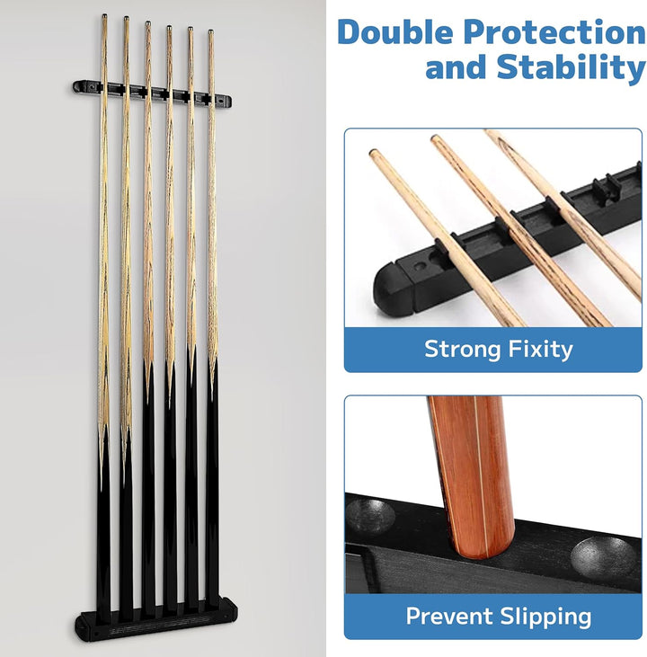 Billard Queue Halterung Holz Billard Stick Halter Wandhalterung Snooker Queue Regal Langlebig Queues