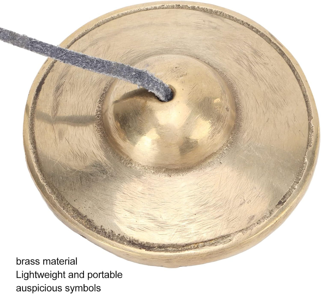 Tibetische Tingsha Zimbeln Meditation Glockenspiel Glocken, 2,7 Zoll Messing Starke Klangdurchdringu