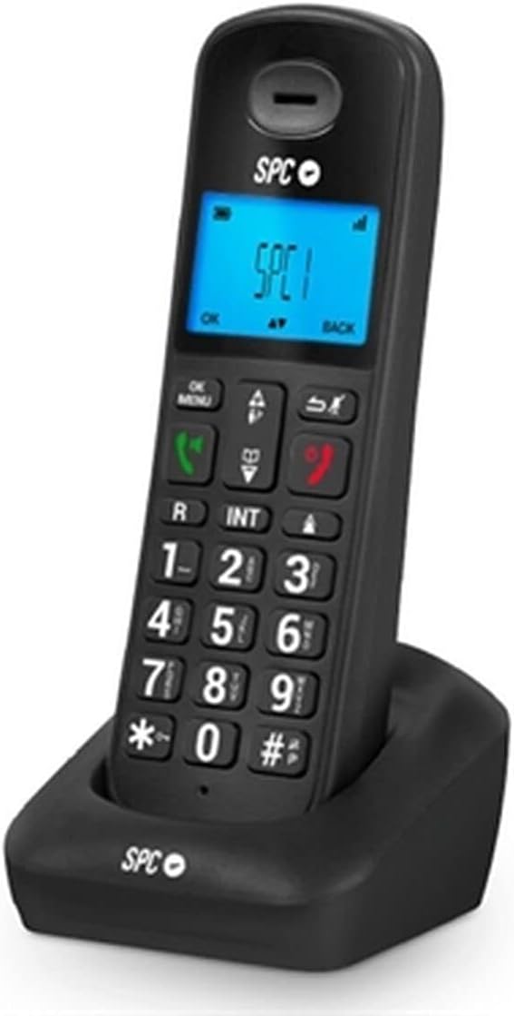 SPC Gossip 2 – Schnurloses Festnetztelefon mit beleuchtetem Display, grossen Tasten und Ziffern, Fre