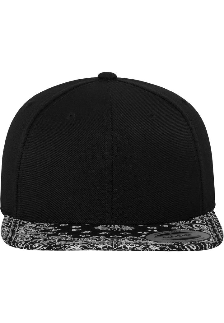 Flexfit Unisex Adult Bandana Snapback Cap Einheitsgrösse Black/Paisley, Einheitsgrösse Black/Paisley