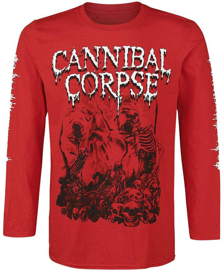 Cannibal Corpse Pile of Skulls 2018 Langarmshirt rot S