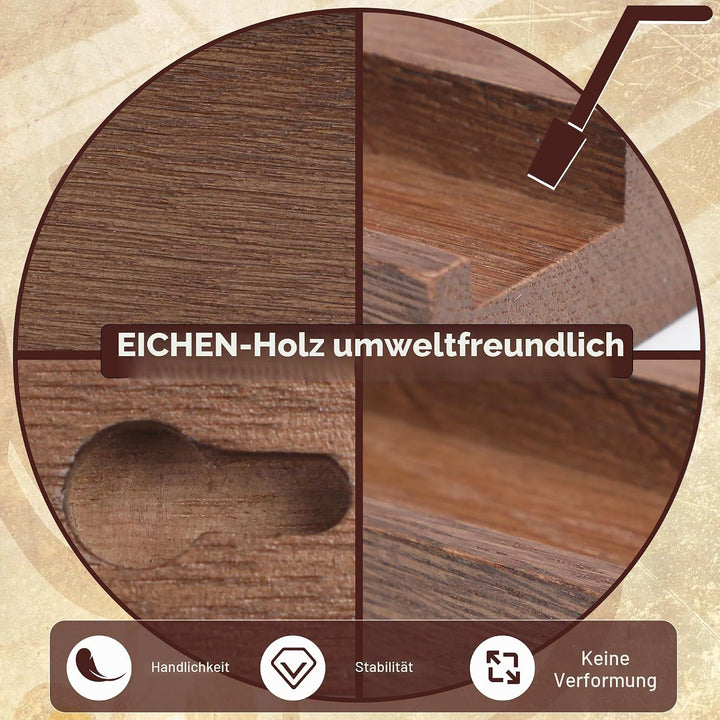 PHOENANCEE Massives Eichenholz, Schallplatten-Wandhalterung, Schallplatten-PräSentationshalter FüR L