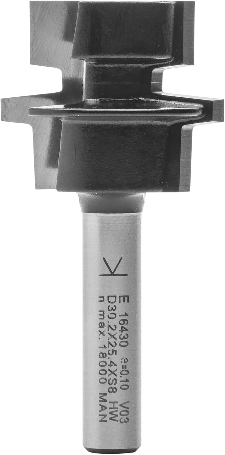 ENT 16430 Verleimfräser HW, Schaft (S) 8 mm, Durchmesser (D) 30,2 mm, NL 25,4 mm, SL 32 mm