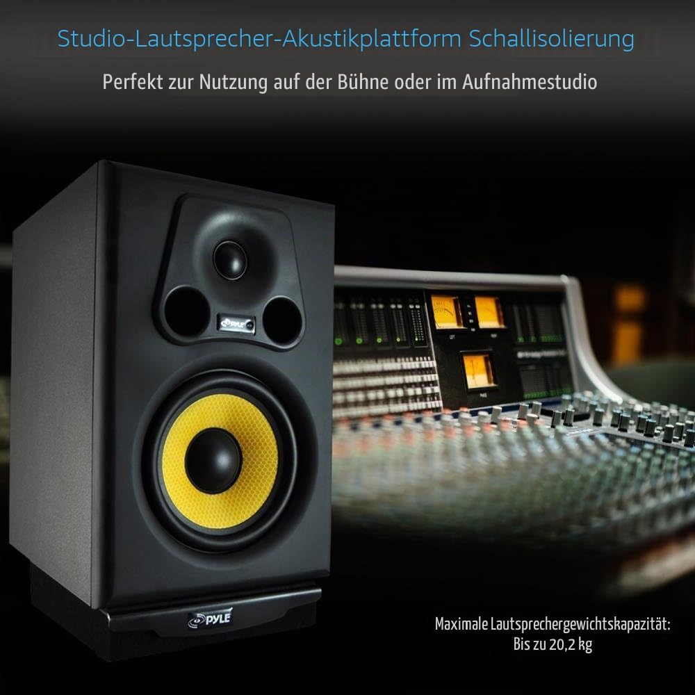 pyle PSI04 Lautsprechersockel, akustisch, schalldämmend, Vibrationsisolierung, 19,1 x 23,1 cm (einze