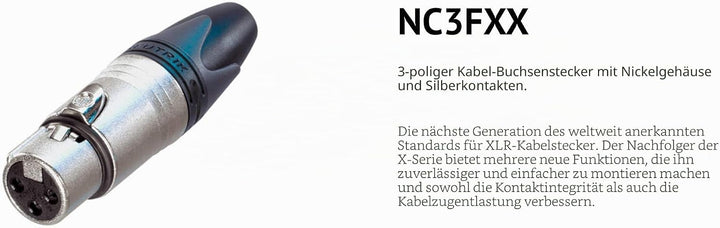 Sommer Cable Mikrofonkabel Stage 22 Highflex XLR 3-pol Neutrik NC3MXX / XLR 3-pol Neutrik NC3FXX, mi
