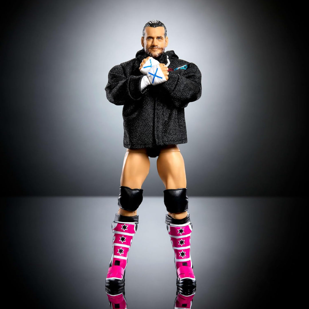 Mattel WWE Ultimate Edition Actionfigur &amp; Zubehör Set, CM Punk 15,2 cm Sammlerstück, austauschbare K