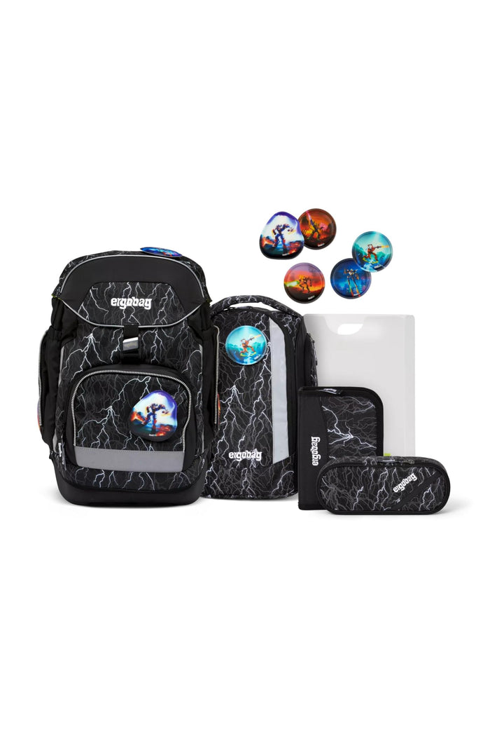 ergobag pack Set ergonomischer Schulrucksack Flexibel 6-teilig 1. Klasse Grundschule Super Reflektbä