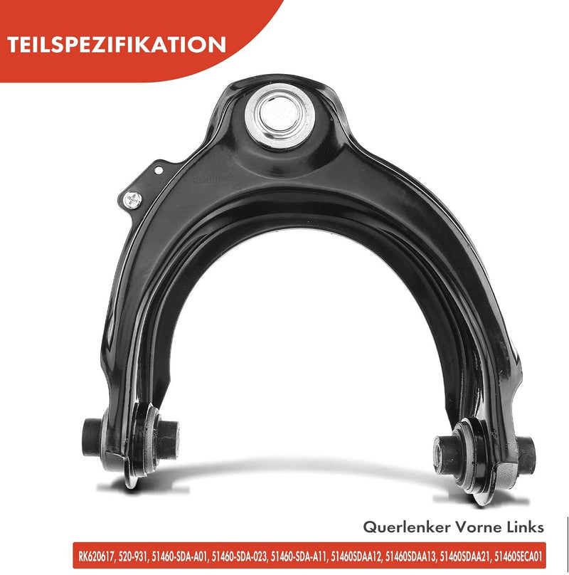 Frankberg Querlenker Radaufhängung Vorderachse Links oben Kompatibel mit Accord VII CL CN 2003-2005