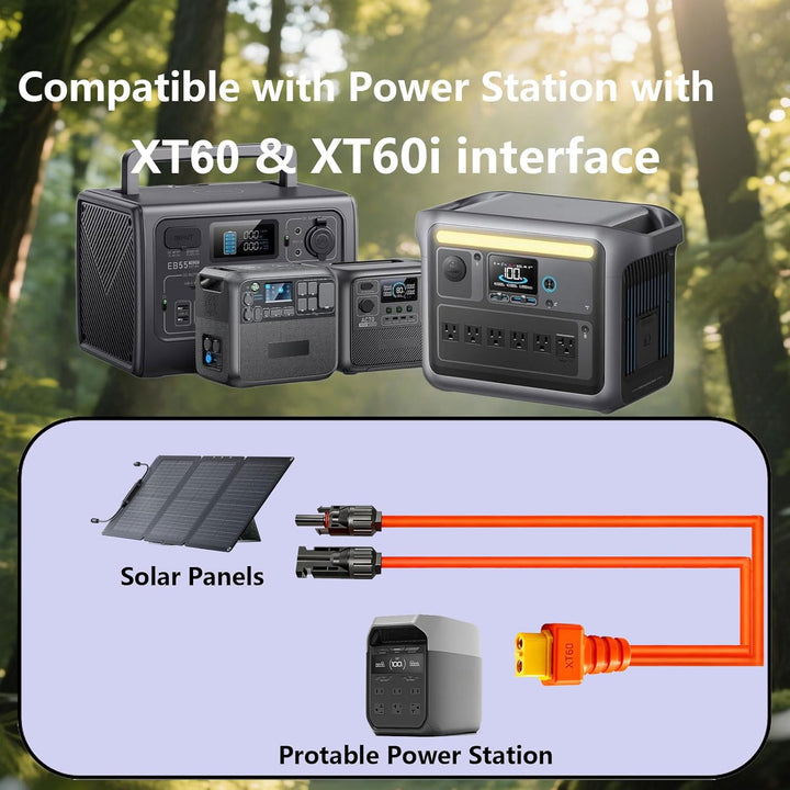 XT60 Stecker auf Solar Connector Kabel 12AWG XT60 Adapter Verlängerung 3M/5M für ECOFLOW River and D