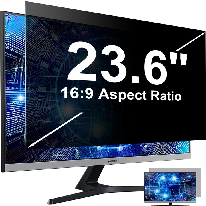 23.6 Zoll Monitor Blickschutzfilter Anti-Blaulichtfilter, Abnehmbarer Sichtschutz Anti Blaulicht Ble