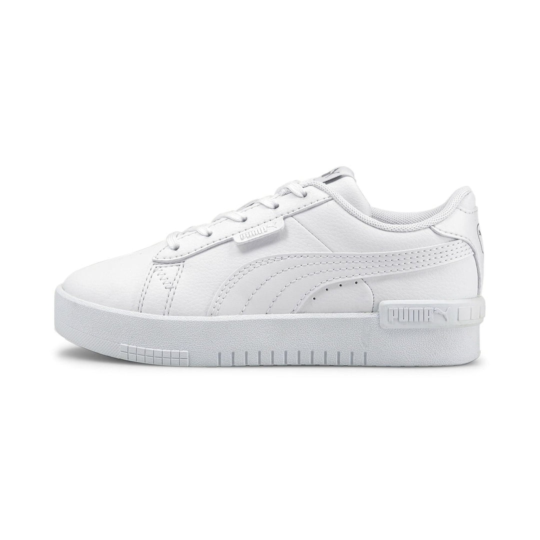 PUMA Mädchen Jada Ps Sneaker 28 EU Puma White Puma White Puma Silver, 28 EU Puma White Puma White Pu