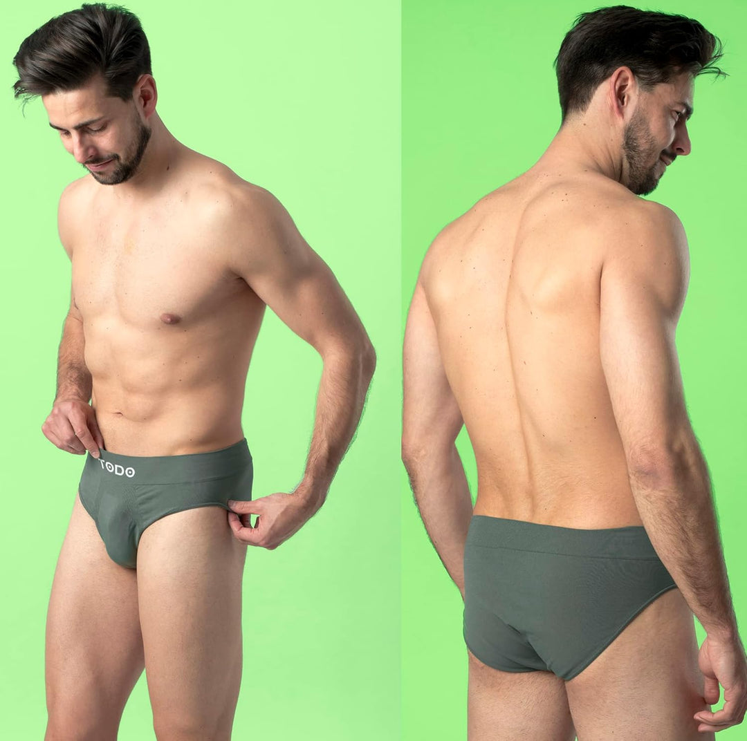 TODO Elastisch Sport Herren Slip (3er Pack) Atmungsaktiv Sportunterwäsche, Unterhosen Männer Slip oh