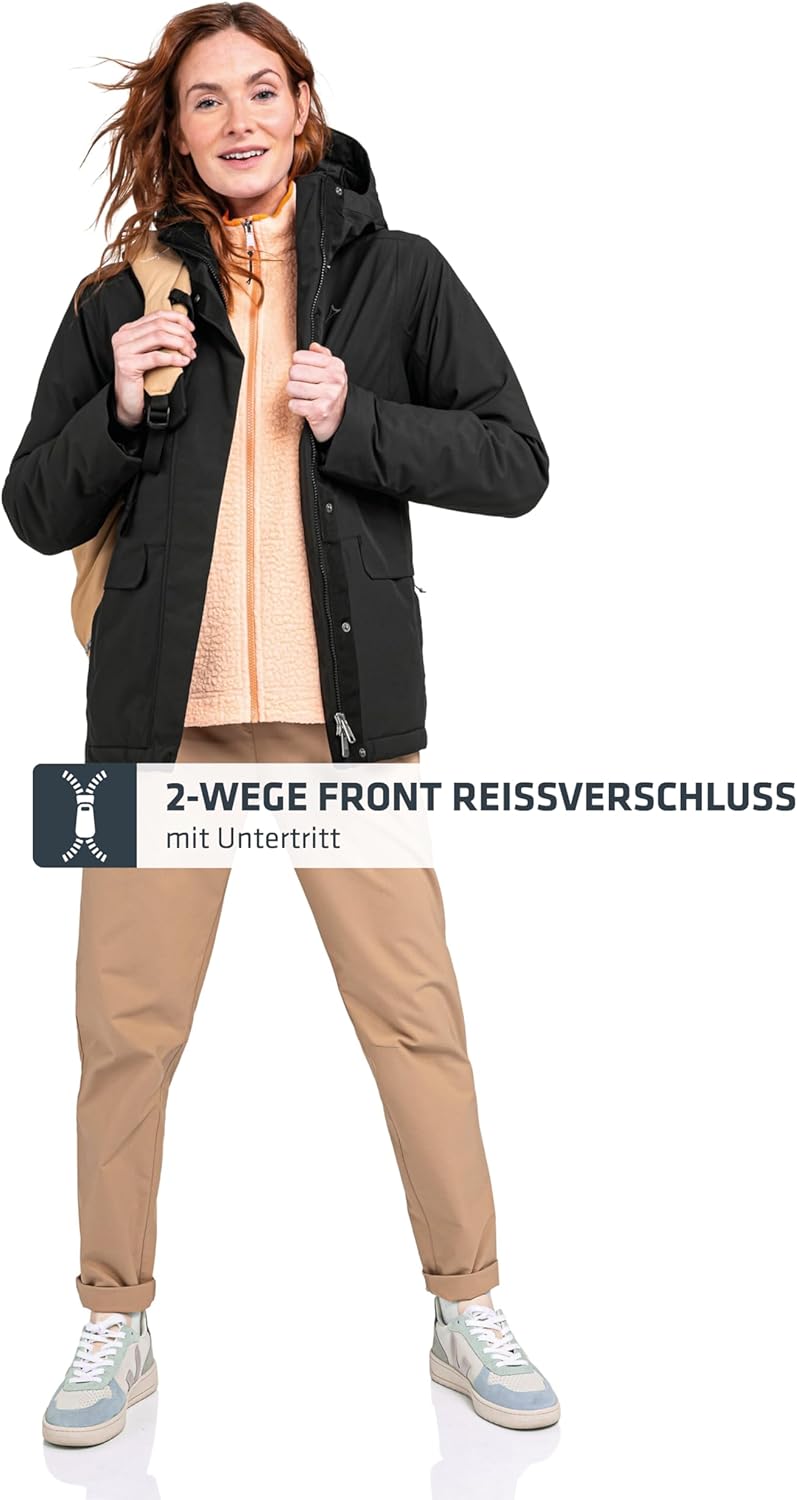 Schöffel Damen Ins. Jacket Antwerpen L, wasserdichte und atmungsaktive Winterjacke, urbane Outdoorja